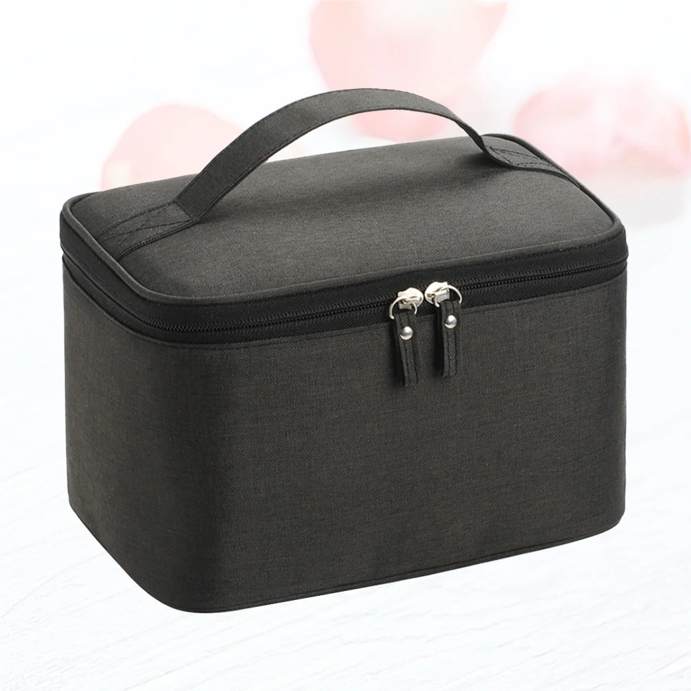 

Travel Bag Waterproof Toiletries Storage Zipper Makeup Case for Female Lady ( Black )