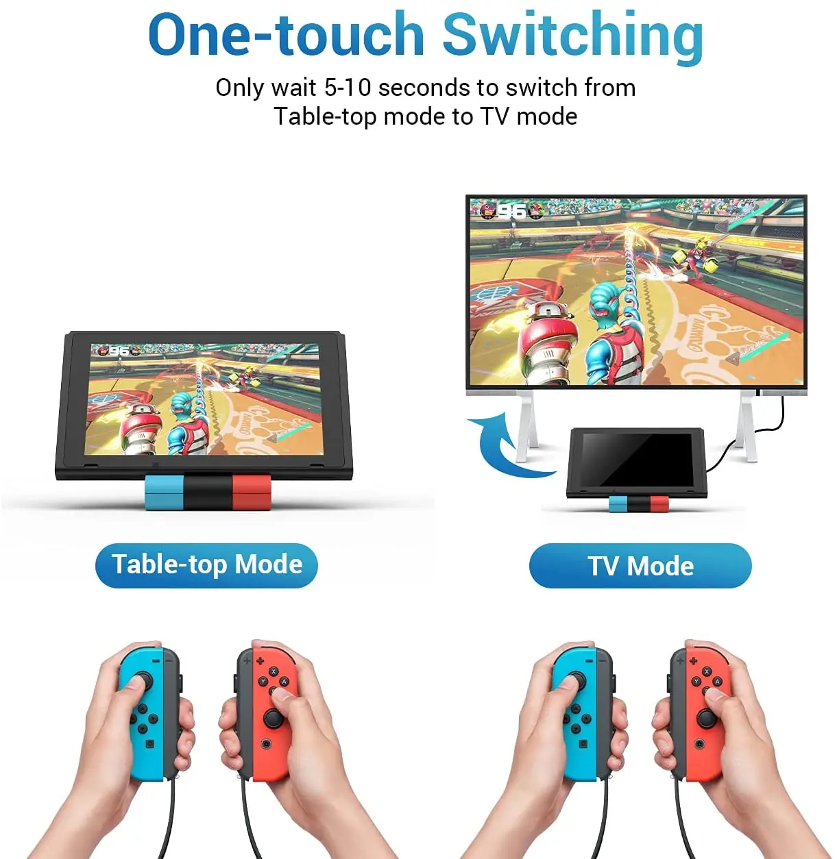 Doca de carregamento para Nintendo Switch, adaptador para PC pequeno, USB  Tipo-C, conector HD, conversor de TV, console de jogos, 2 em 1 - AliExpress