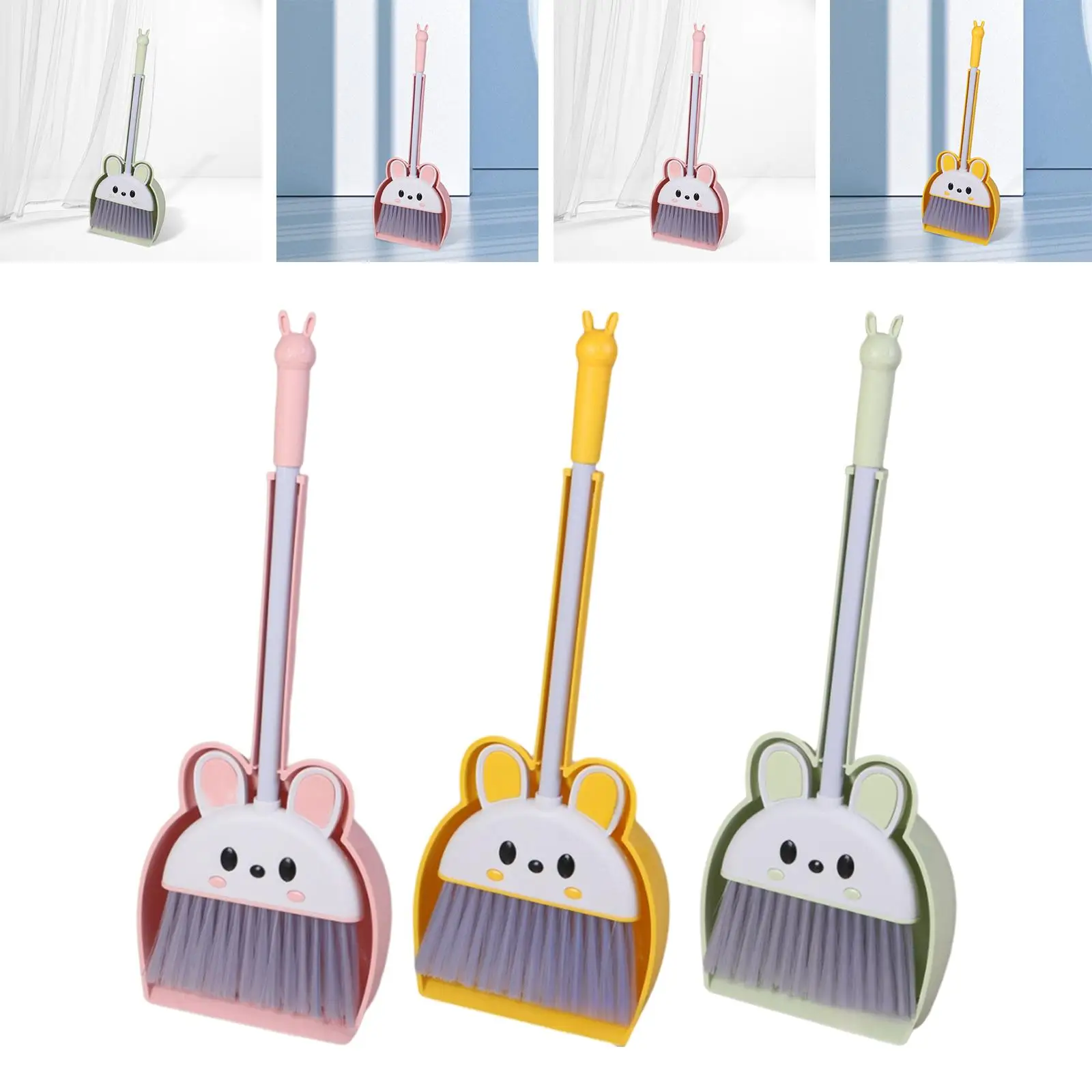Mini Broom and Dustpan Set for Kids Toddlers Broom Set Age 3-6 Years Old