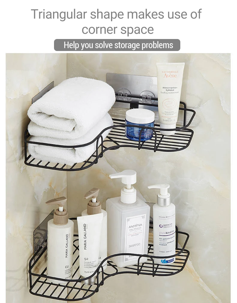 Description Picture 4 of itemBathroom Shelves No-drill Corner Shelf Shower Storage Rack Holder Shampoo Tray Stand Toilet Organizer Bathroom