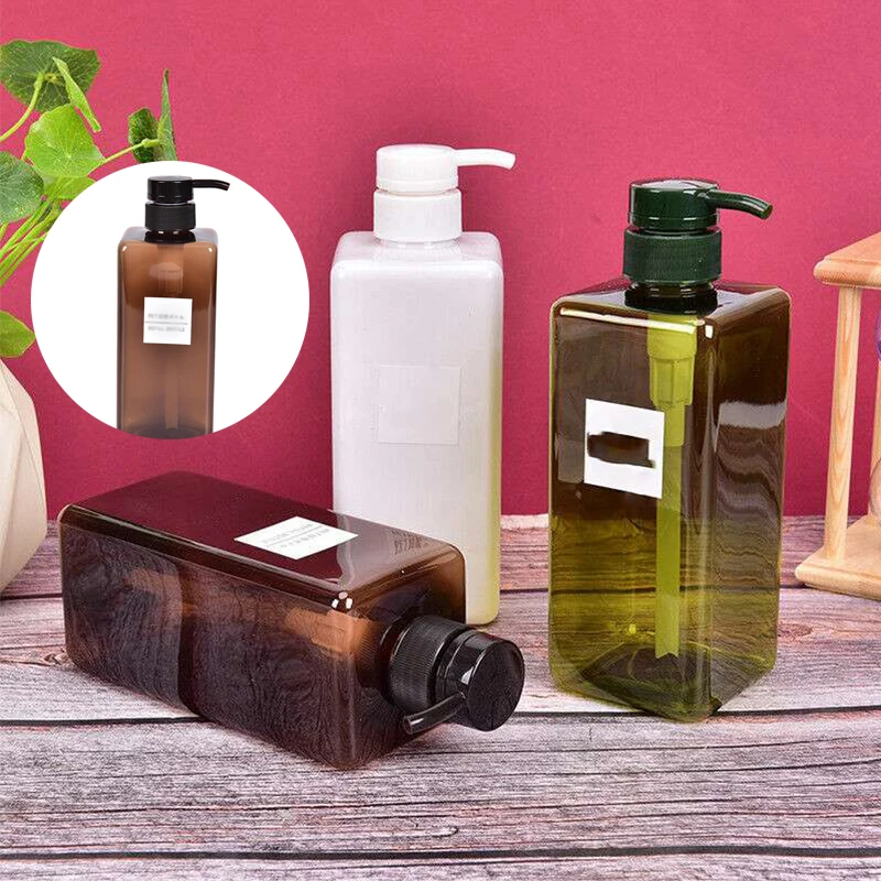 

Dispenser Bottle Shower Gel Shampoo Bot Lotion 650ml Plastic Empty Pump