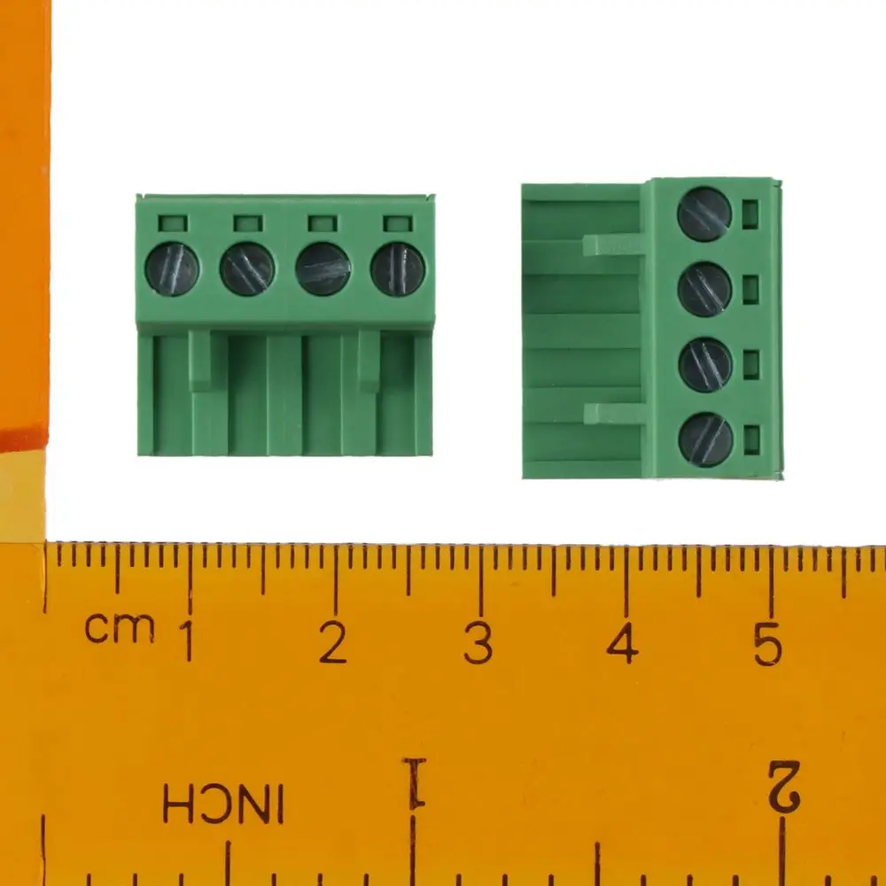 5 Pcs 5.08mm Pitch Phoenix Type Connector PCB Mount 4 Pin Terminal Connector Green PCB Screw Communication Equipment
