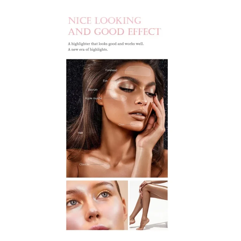 Exquisite 3D Rose Highlighter Palette Face Contour Bronzer Shimmer Relief High Gloss Bright Highlighte Makeup Cosmetics - Image 3