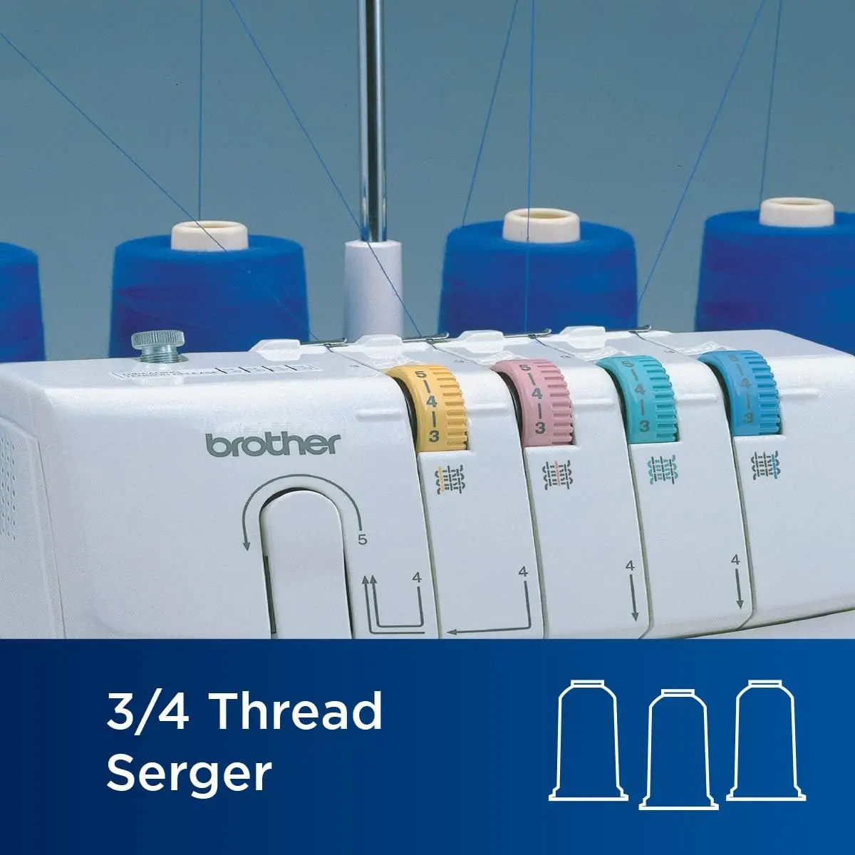 Brother Serger, 1034D, Heavy-Duty Metal Frame Overlock Machine, 1,300 Stitches Per Minute, Removeable Trim Trap