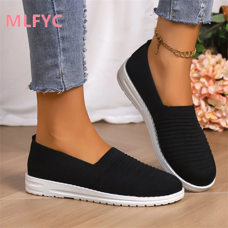 

Большие весенне-летние новые модные дышащие туфли с закрытым носком женские повседневные простые туфли