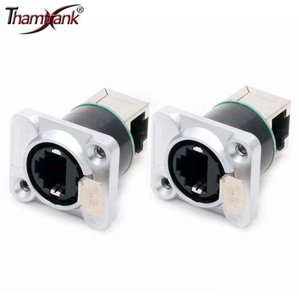 

4pcs RJ45 Shield Ethernet Network Connector 8p8c Female Socket with PCB Board Connector for Board Computer Panel Mount Chassis