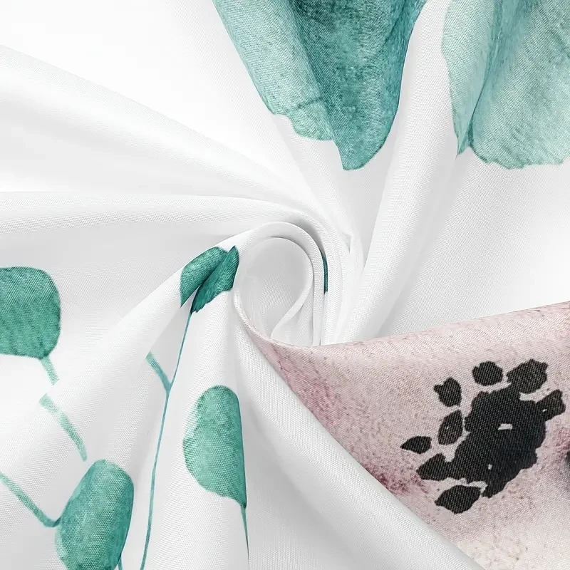 Modern Watercolor Floral Shower Curtain Set with Hooks-Waterproof and Minimalist Design for Bathroom 1pc shower curtains
