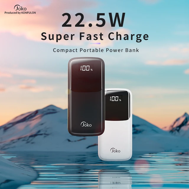 Power Bank 20000mAh Batería Externa Carga Rápida 20W PD Con