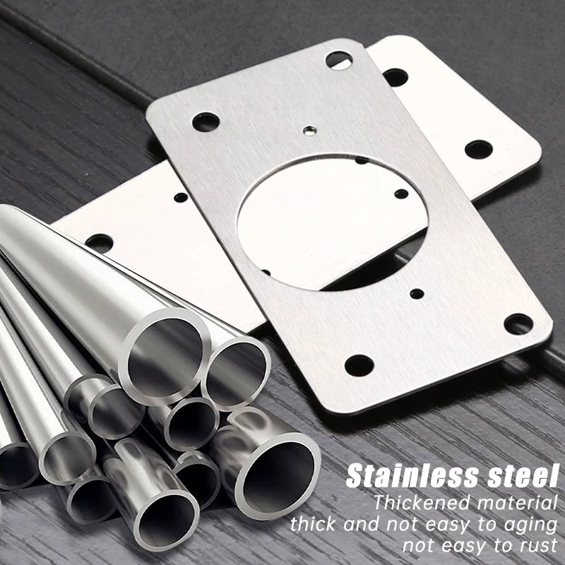1/5pairs stainless steel cabinet hinge repair plates door furniture hinges