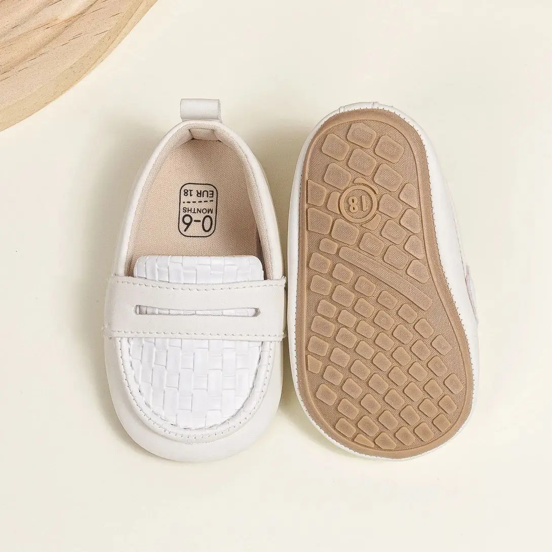 KIDSUN Baby Girls Boys Classic Loafers Infant Oxford Dress Shoes Prewalker Soft Slip On Moccasin Crib Flats Newborn Shoes 3