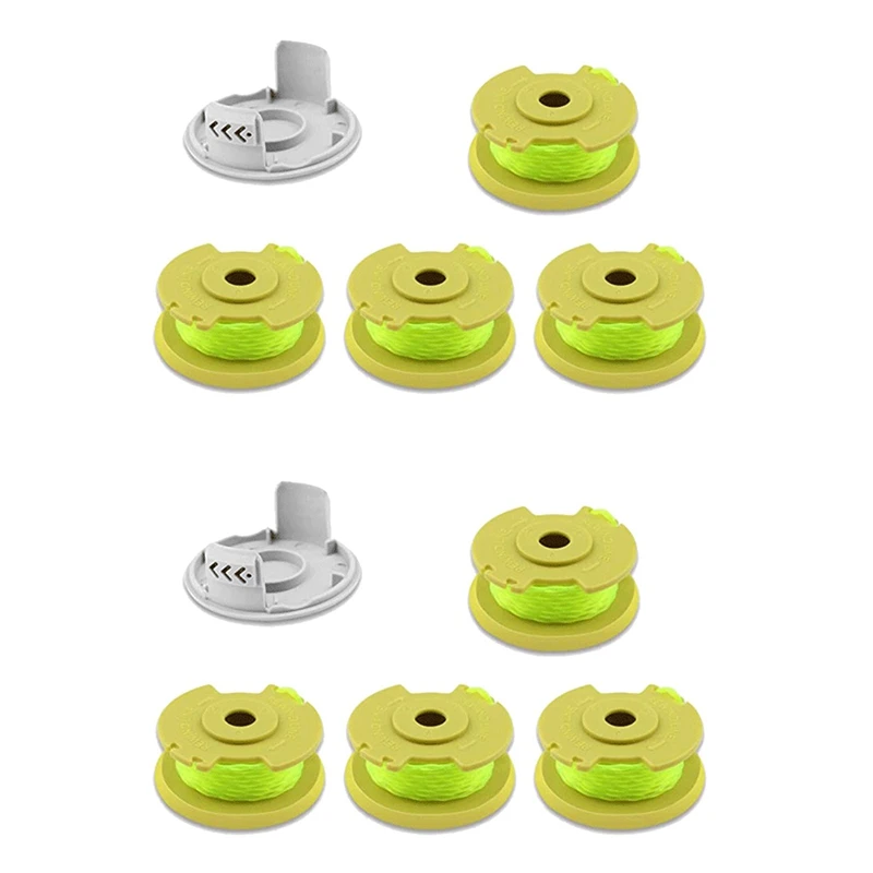 AC80RL3 Trimmerspulen Für Ryobi One Plus – 6 Stück Mit Kappe, 3,4 m Schnur, Kompatibel Mit 18 V/24 V/40 V