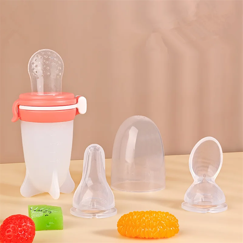 Baby Spoon Feeder Silicone Spoon Feeding Medicine Baby Cutlery 1PCS