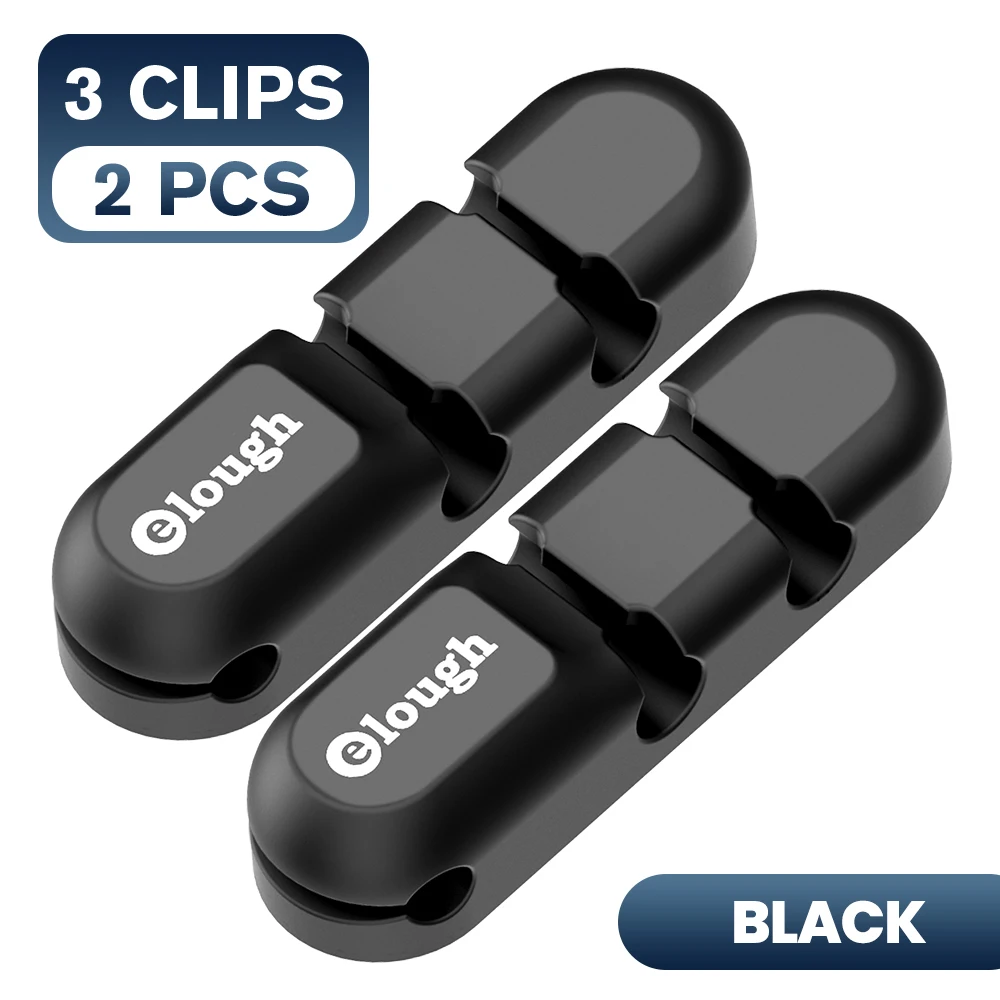3 Clips 2PCS Black
