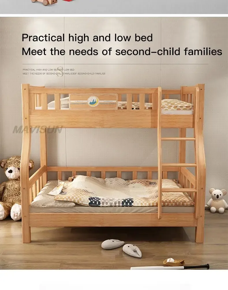 

bed Solid Wood Frame High And Low Bunk Boys And Girls Children's Out Of Up And Down The American Child Teen