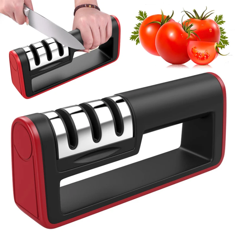 Knife Sharpener Professional Ceramic Tungsten Kitchen Sharpening System 3  Stage