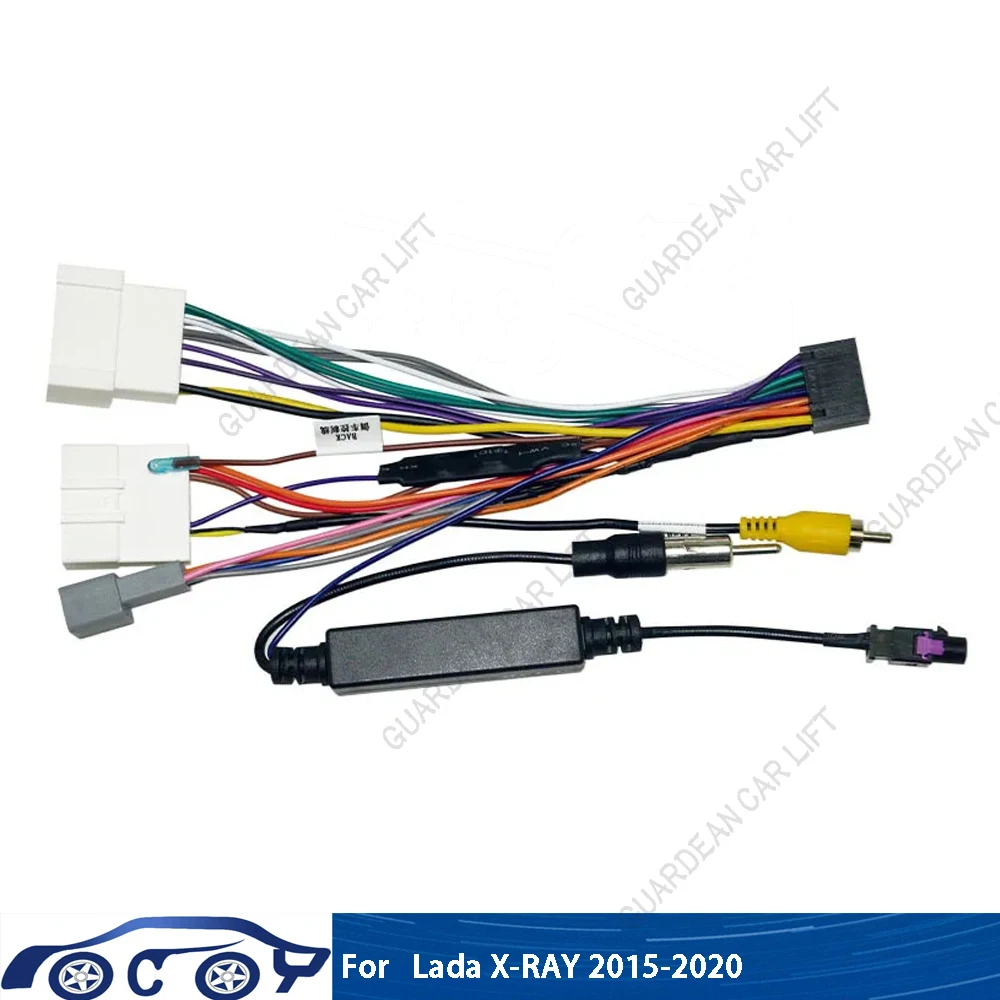 

For Lada X-RAY 2015-2020 Car Audio 16Pin Car Wiring Harness Adapter With Canbus Box 2Din Head Unit Stereo Plug Wiring Cable