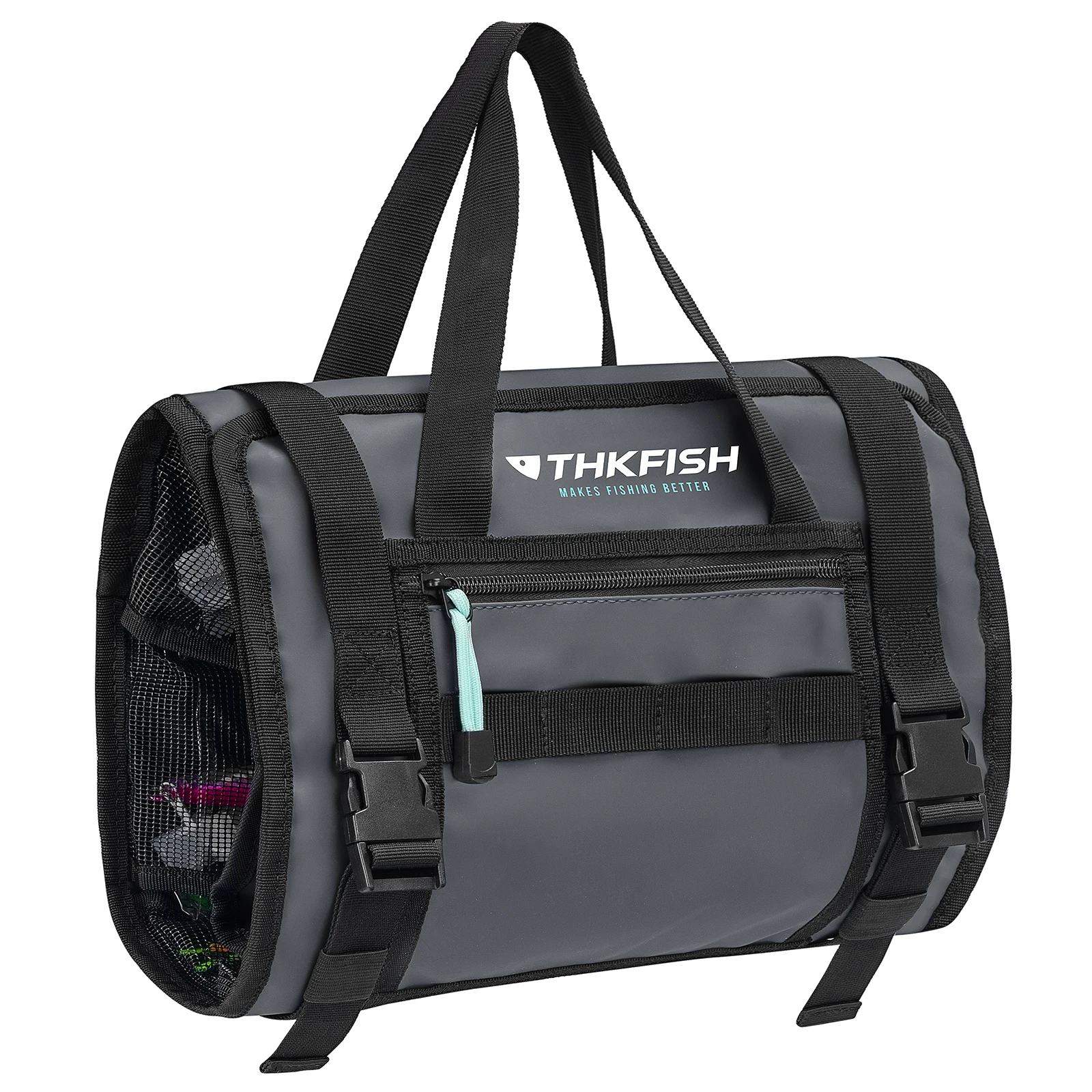 Sac organisateur étanche THKFISH pour poppers et leurres durs avec 7/8 poches pliable grande capacité