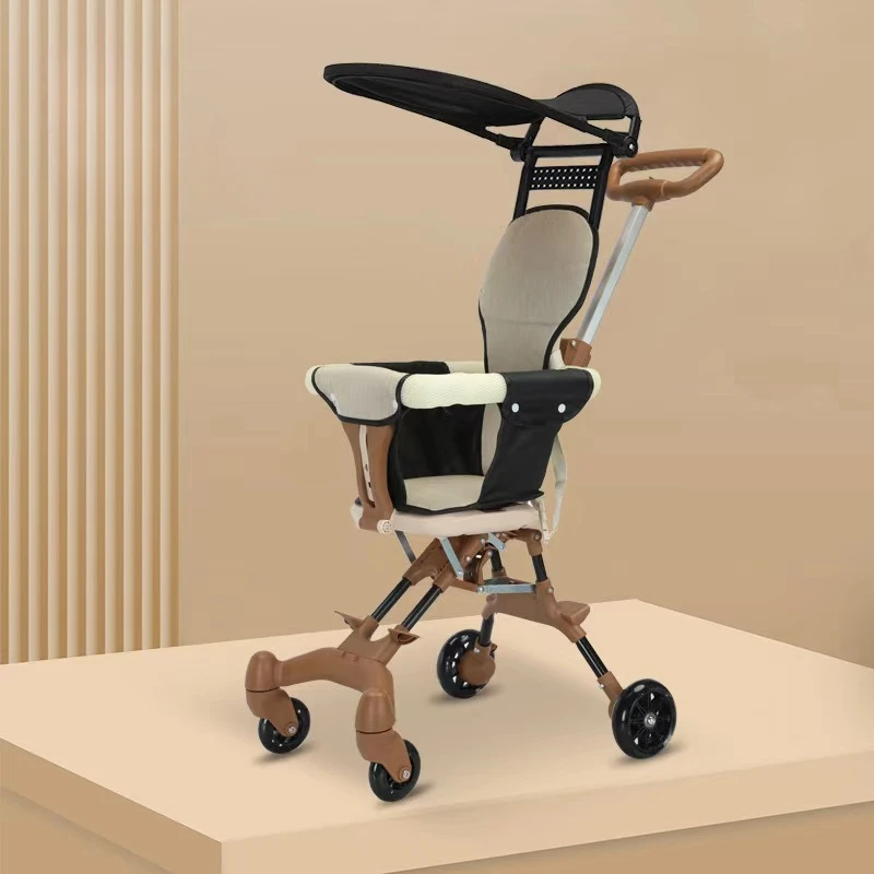 Foldable Baby Stroller Lightweight Infant 360&deg; Universal Wheel Soft Wide Seat Height Adjustable Halloween Gifts