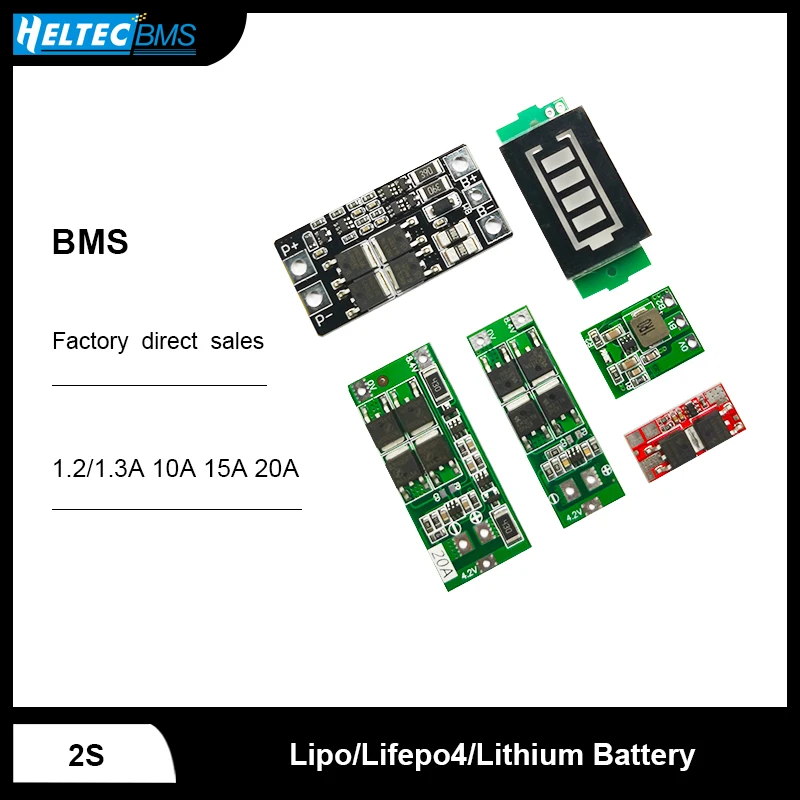 

Wholesale 3.2V 3.7V 7.4V 8.4V 2S BMS 1.2A/1.3A 10A 15A 20A 18650 Lipo/Lifepo4/Lithium Battery protection board