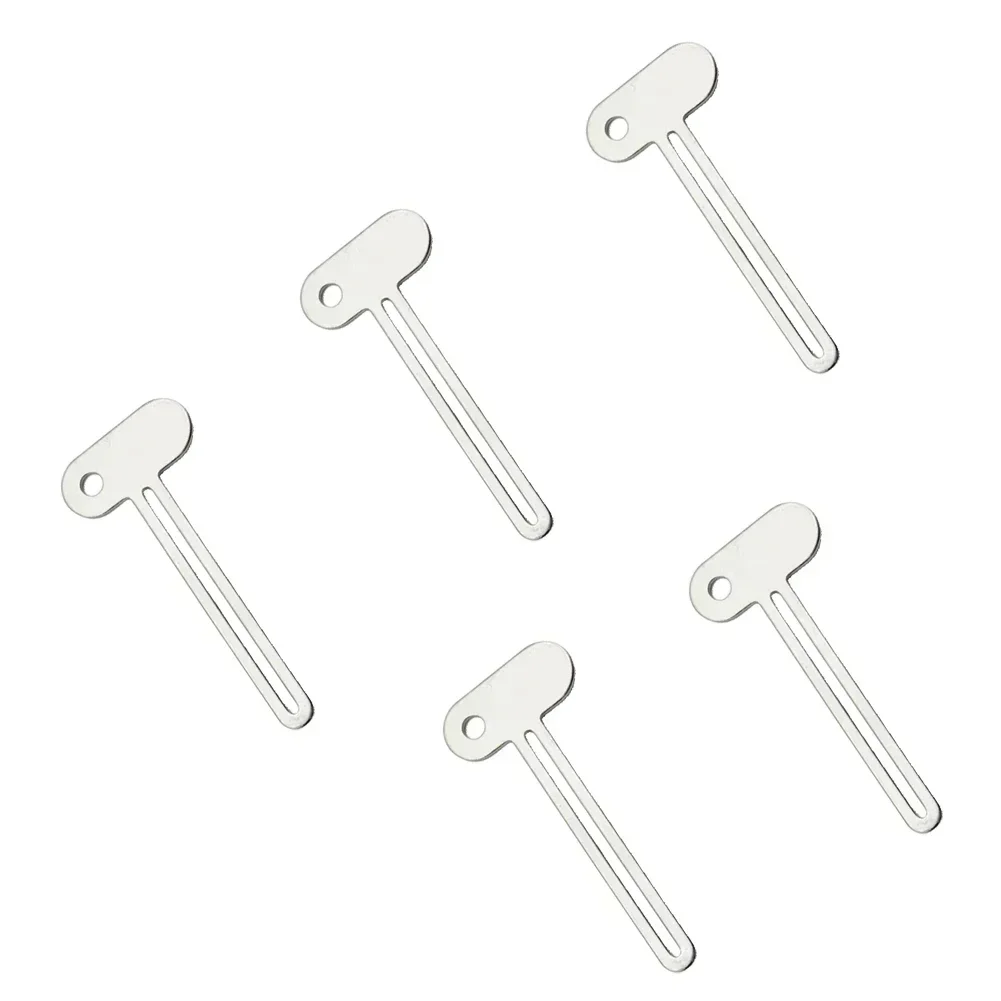 5Pcs Stainless Steel Toothpaste Tube Squeezers Metal Key Toothpaste Squeezers For Bathroom Hair Dye Cosmetic Tubes Squeezer 2