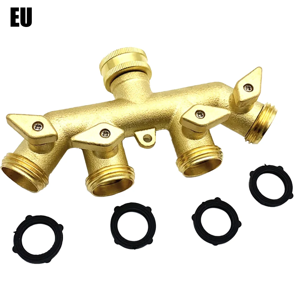 

Convenient Brass Distributor Brass Accessories Brass Four Way Ball Valve Gaskets Hose Connector Outdoor Tap Fitment