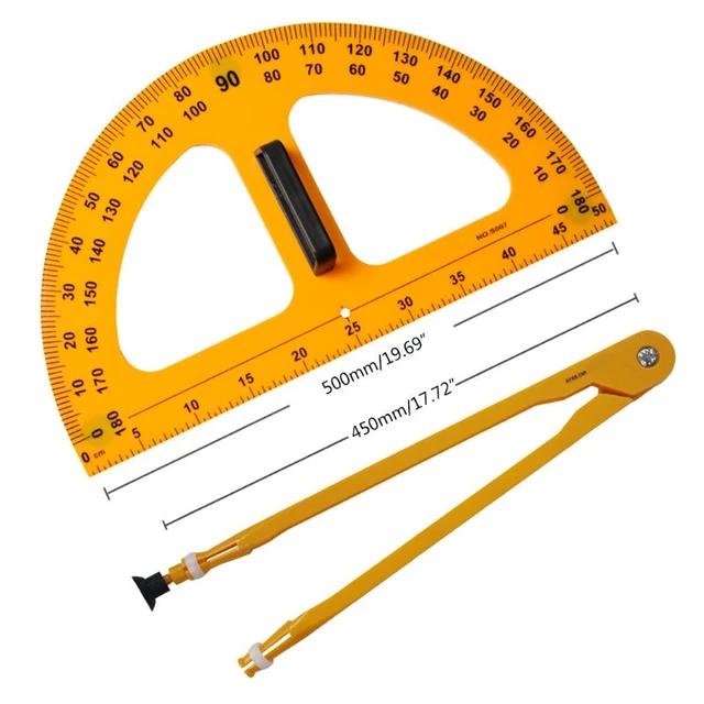 Math Geometry Ruler Teaching Supplies Angle Measurement Measuring Rulers  Tool for Blackboard White Board Classroom Teachers Drawings , 1 Piece