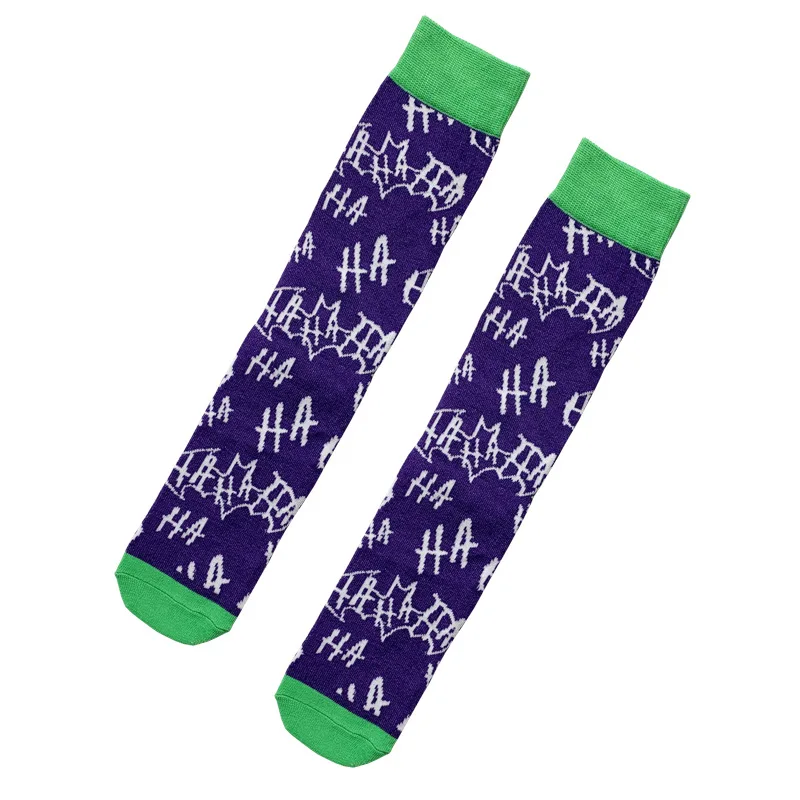 Adult Halloween Funny Socks The Joker Napier Eric Border Cosplay Cotton Tube Socks Student Stockings Party Prop Gift Outdoor