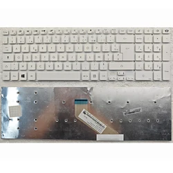 Multilingual Laptop Keyboard Replacement (OEM FR White)