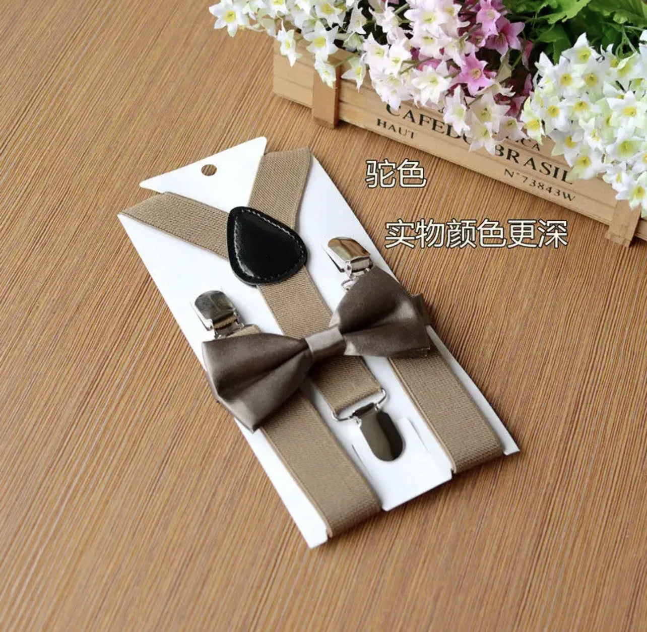 8 Colors Baby Boys Adjustable Suspender With Bow Tie 2Pcs Set Kids Boys Wedding Suits