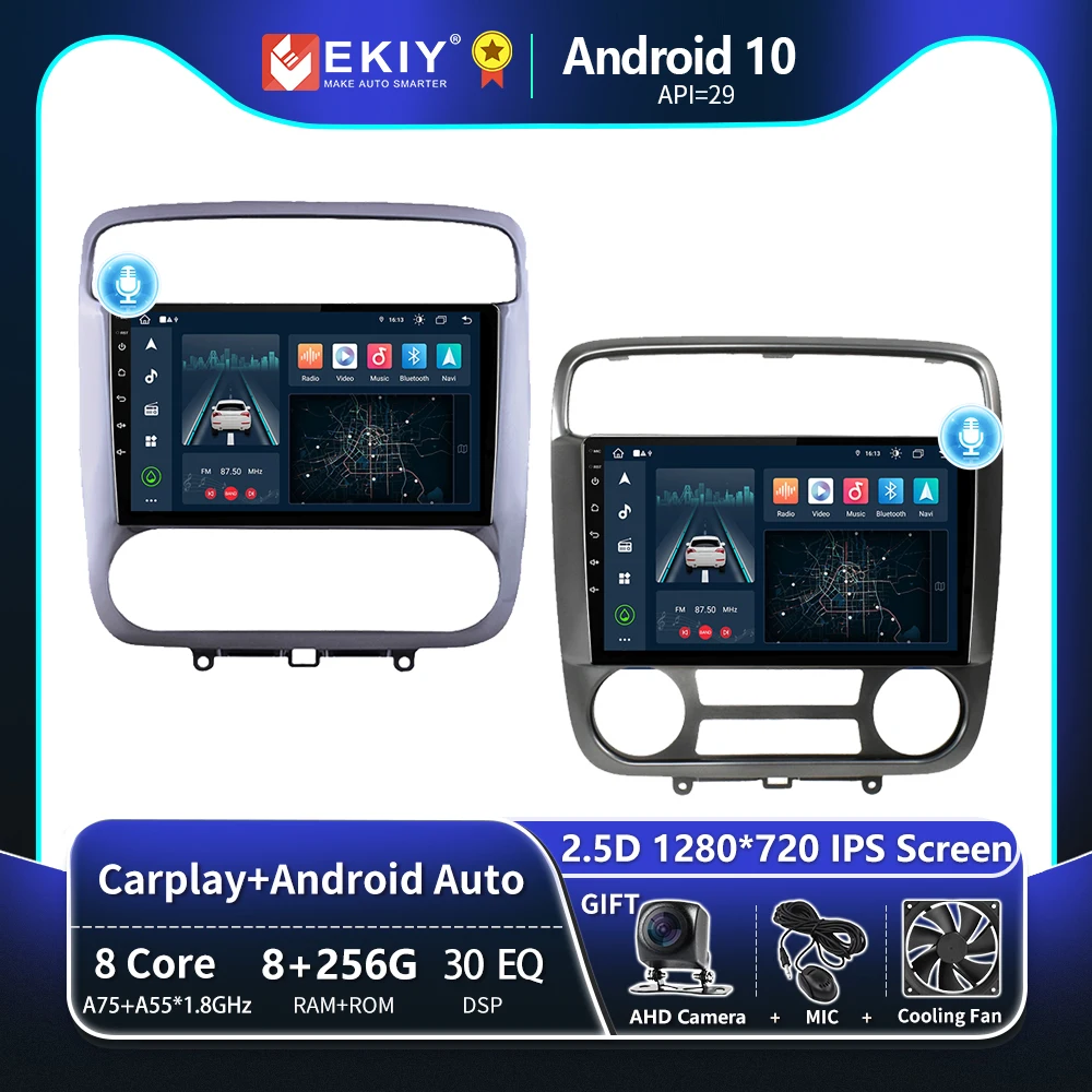 Ekiy t8 עבור ההונדה 1 רדיו 2000 2006 gps מערכת מולטימדיה ניווט אנדרואיד 10 קרפליי אוטומטי סטריאו לא 2 יחידת Din