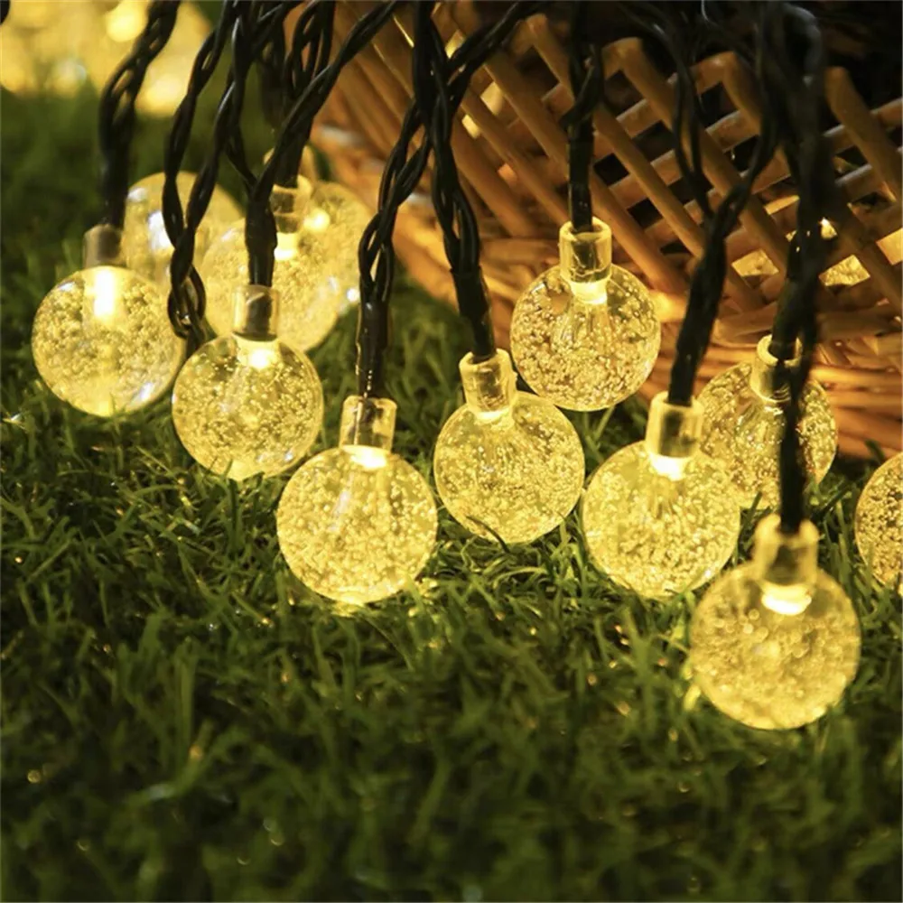 Description Picture 4 of itemSolar String Lights Outdoor LED Solar Bubble Ball Light 8 Modes Lamp For Garden Party Decor Holiday Lighting