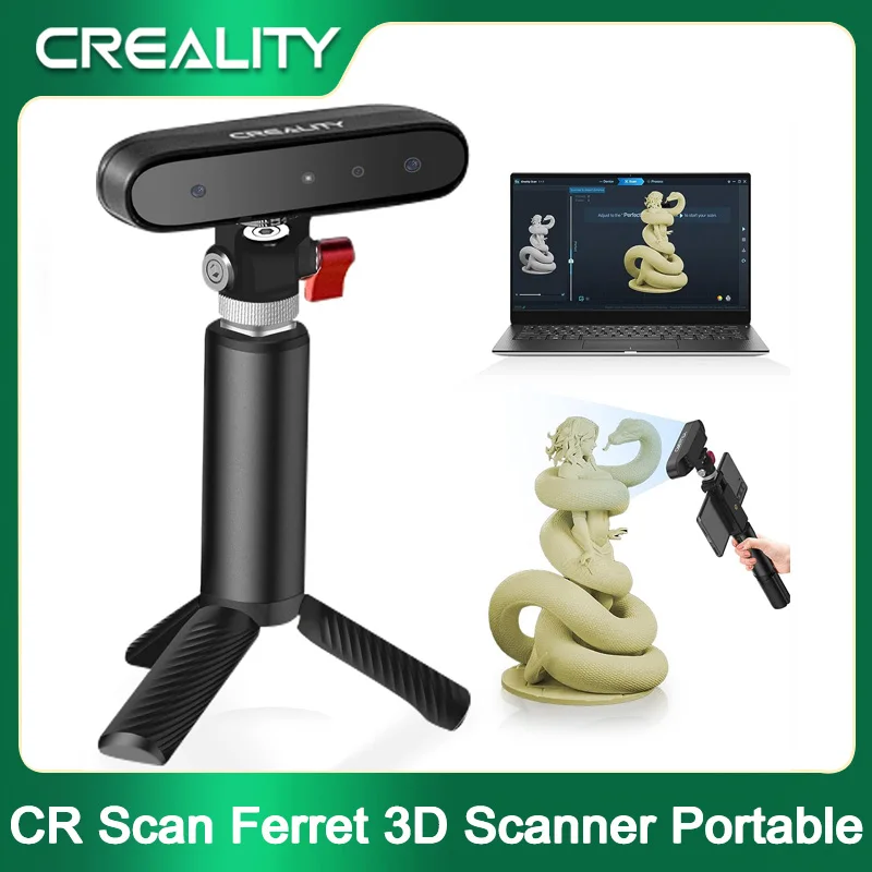 Creality CR-Scan Ferret 3D Scanner Portable Mini 105g 30fps Scanning Speed Dual mode Full-color Textures Wide Range & Bright 480℃ 8w wireless soldering iron usb rechargeable electric soldering iron kit with bright led light portable household appliances