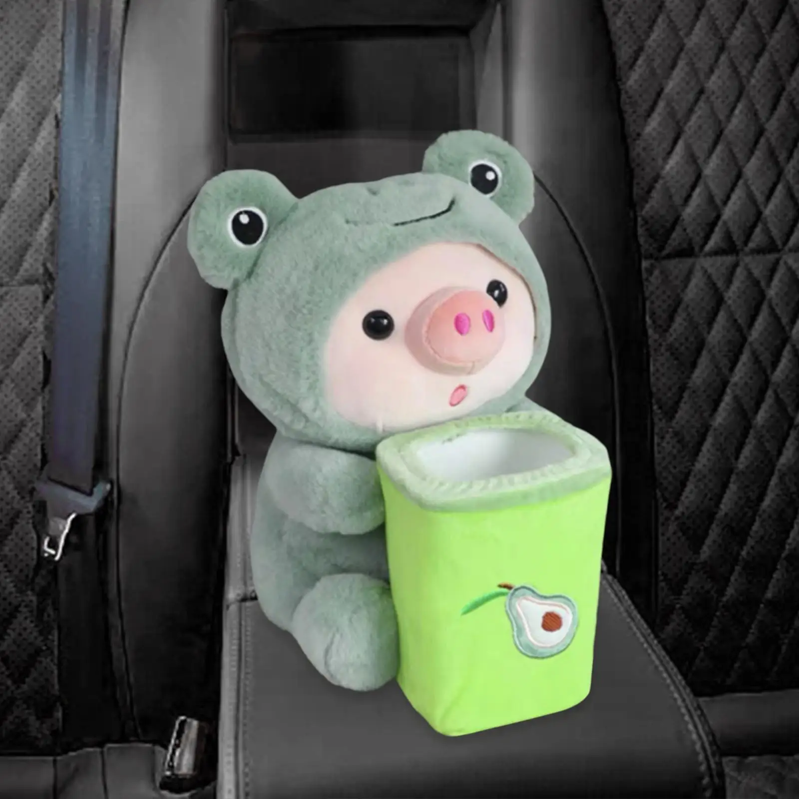 Soft Plush Car Tissue Box Trash Can Multifunctional Interior Decoration Car