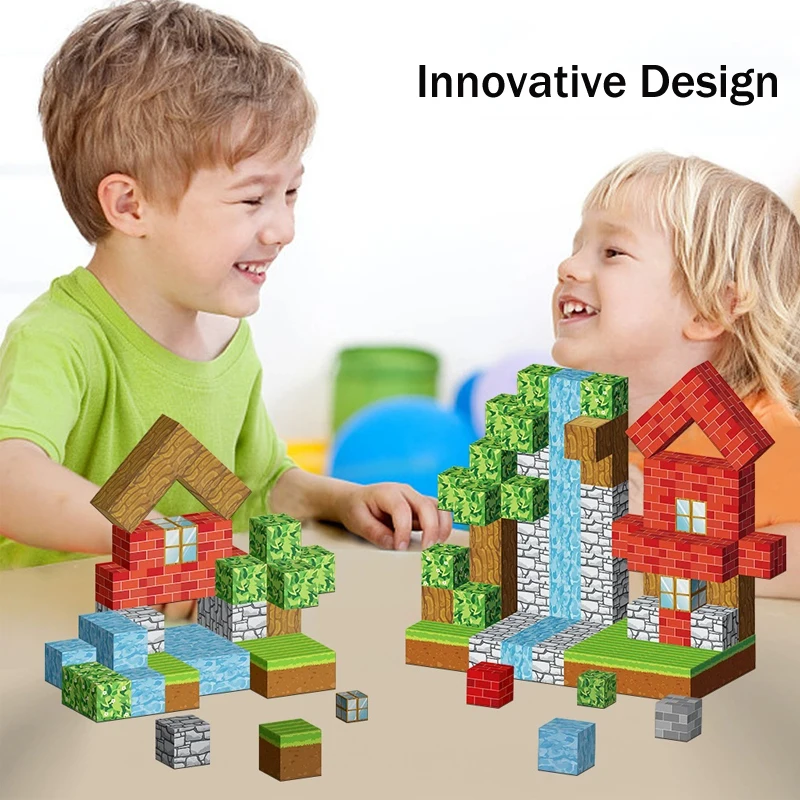 Magnetic Building Blocks Magnet Cube Construction Toys Mine Magnet World Set For Kids 10-300pcs magnetic building blocks,magnetic assembly toy