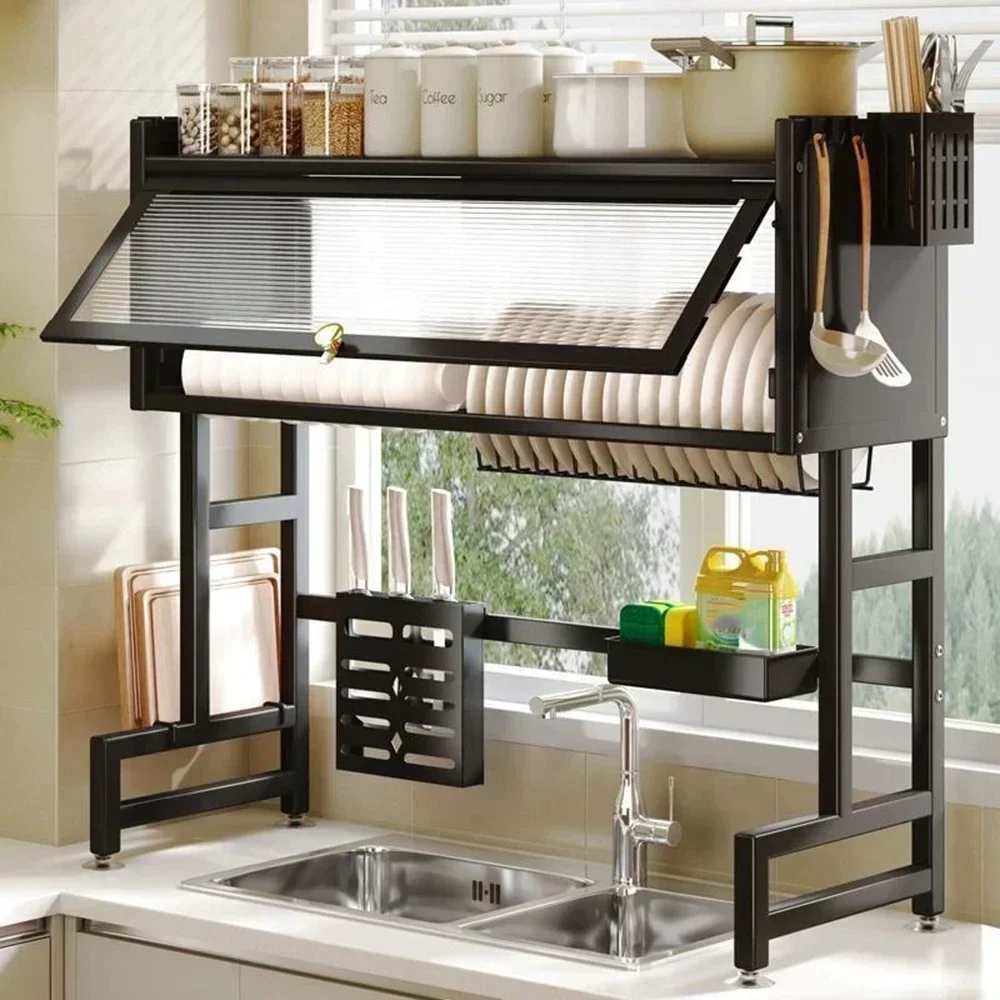 Kitchen Storage Rack Dish Drying Rack Kitchen Storage Cabinet Multi Organizer Cabinet Sink Rack Over The Sink Stainless Steel Drain Shelf Dish Drying Rack