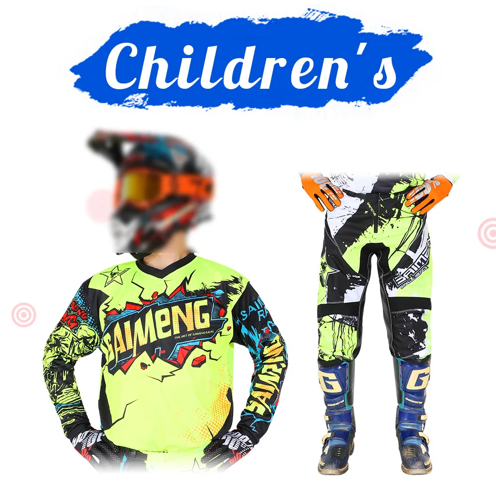 motocross gear set for kids Dirt Bike racing suit boy girl Downhill