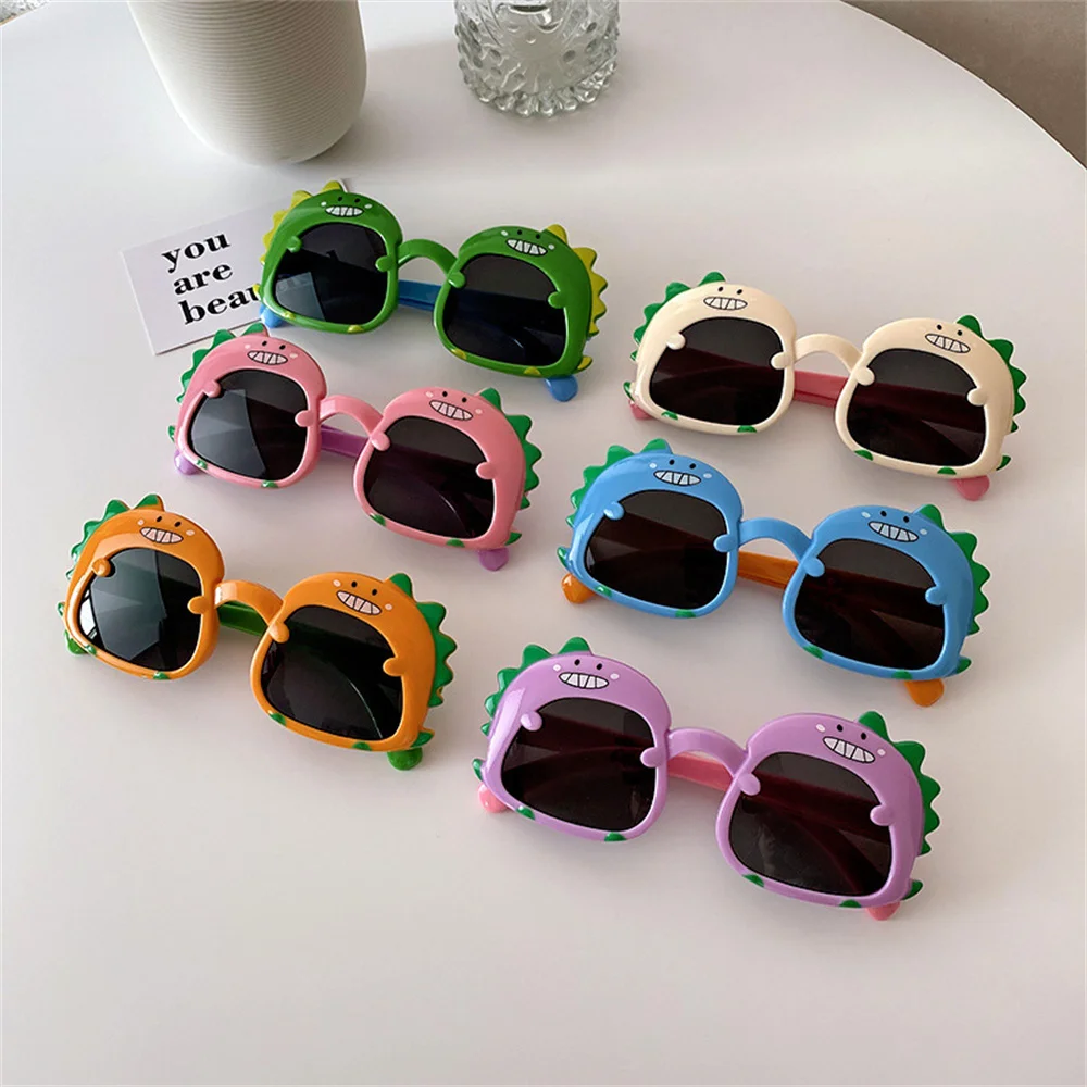 Children Cartoon Sunglasses Cute Dinosaur Shape Sun Glasses Outdoor Sun Protection Eyewear Party Photo Props Sunglasses for Kids