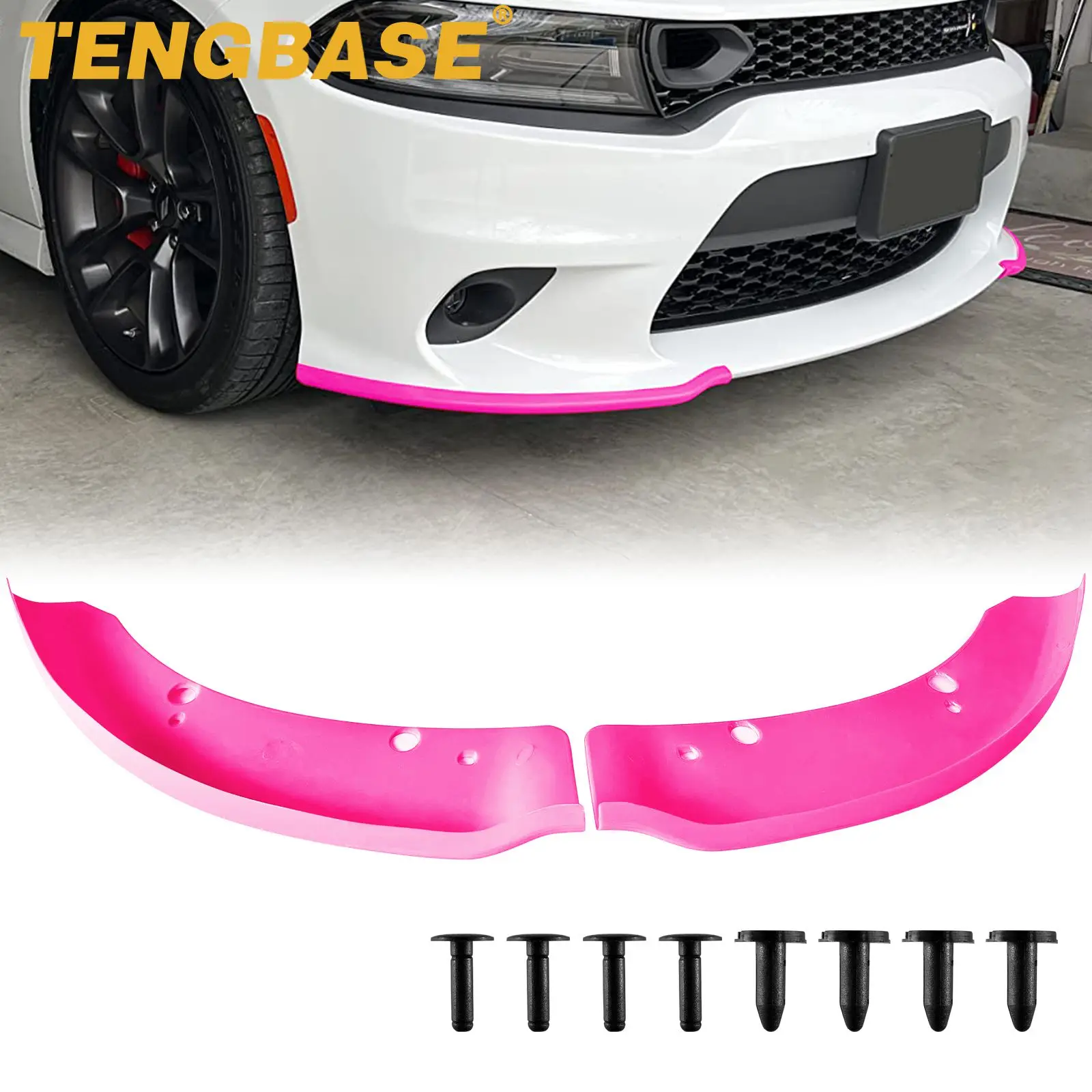 

Car Front Bumper Lip Splitter Protector Compatible with Dodge Charger Hellcat/SRT 392 / Scat Pack/RT Scat Pack/GT/RT