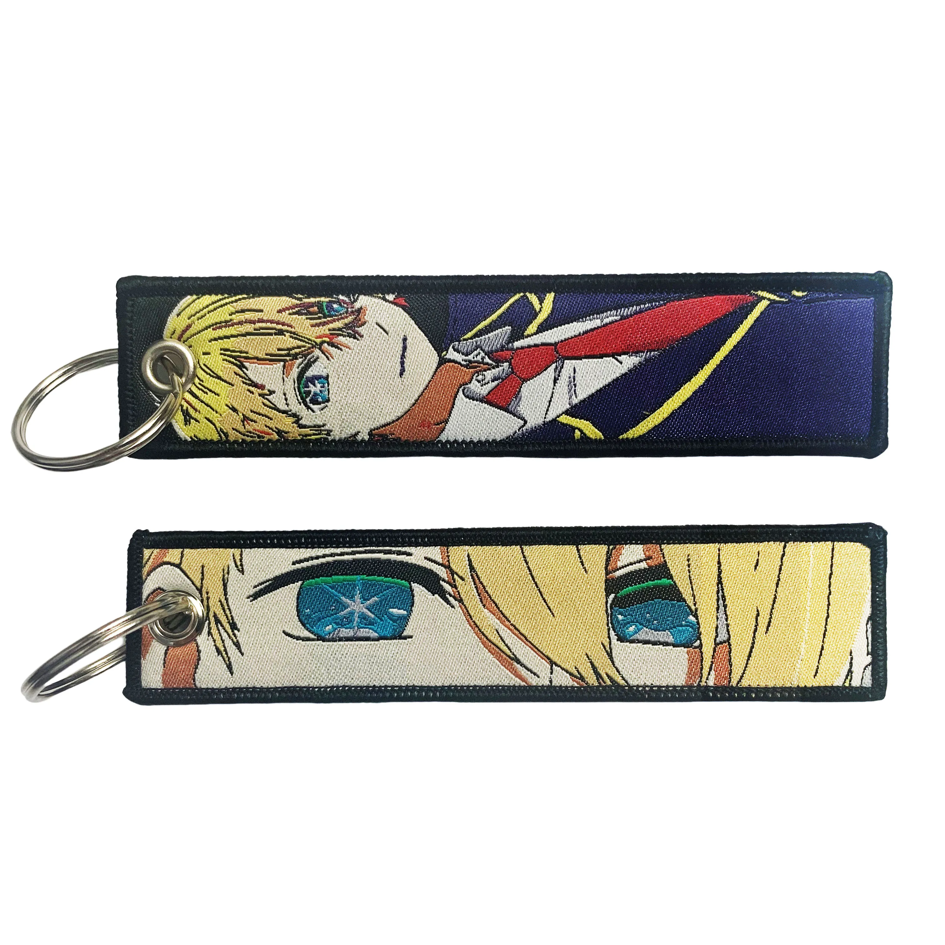 Embroidered Anime-Inspired Keychain for Motorcycles and More - Fashionable Jewelry Accessory Gift