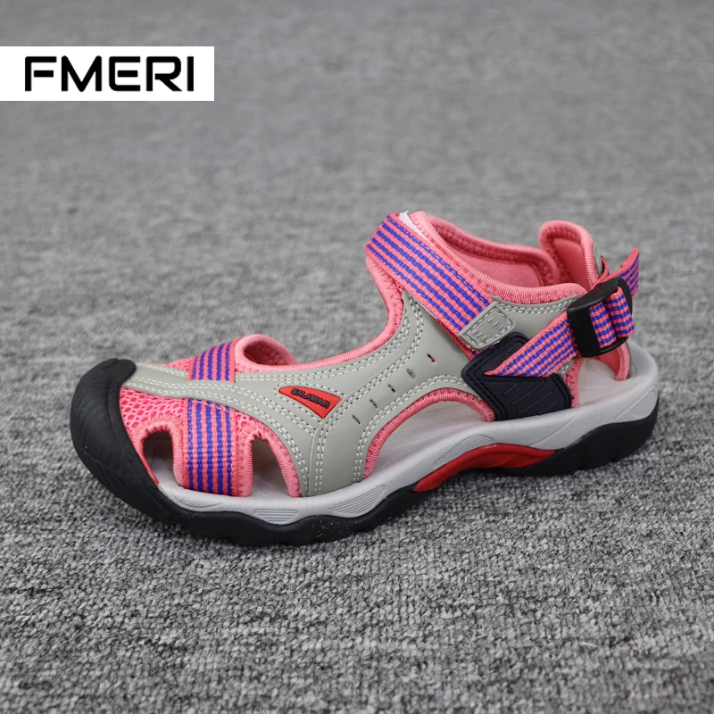 

2022 Baotou sandals female pregnant women summer new outdoor anti-skid soft soled river tracing sports flat bottomed beach shoes