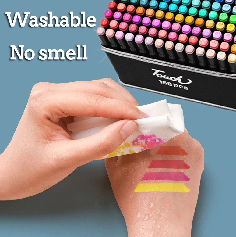 12/24/36/48/60/80 Colores Markers Brush Pens Set Painting Drawing Highlighter School Art Supplies for Artist Korean Stationery 6