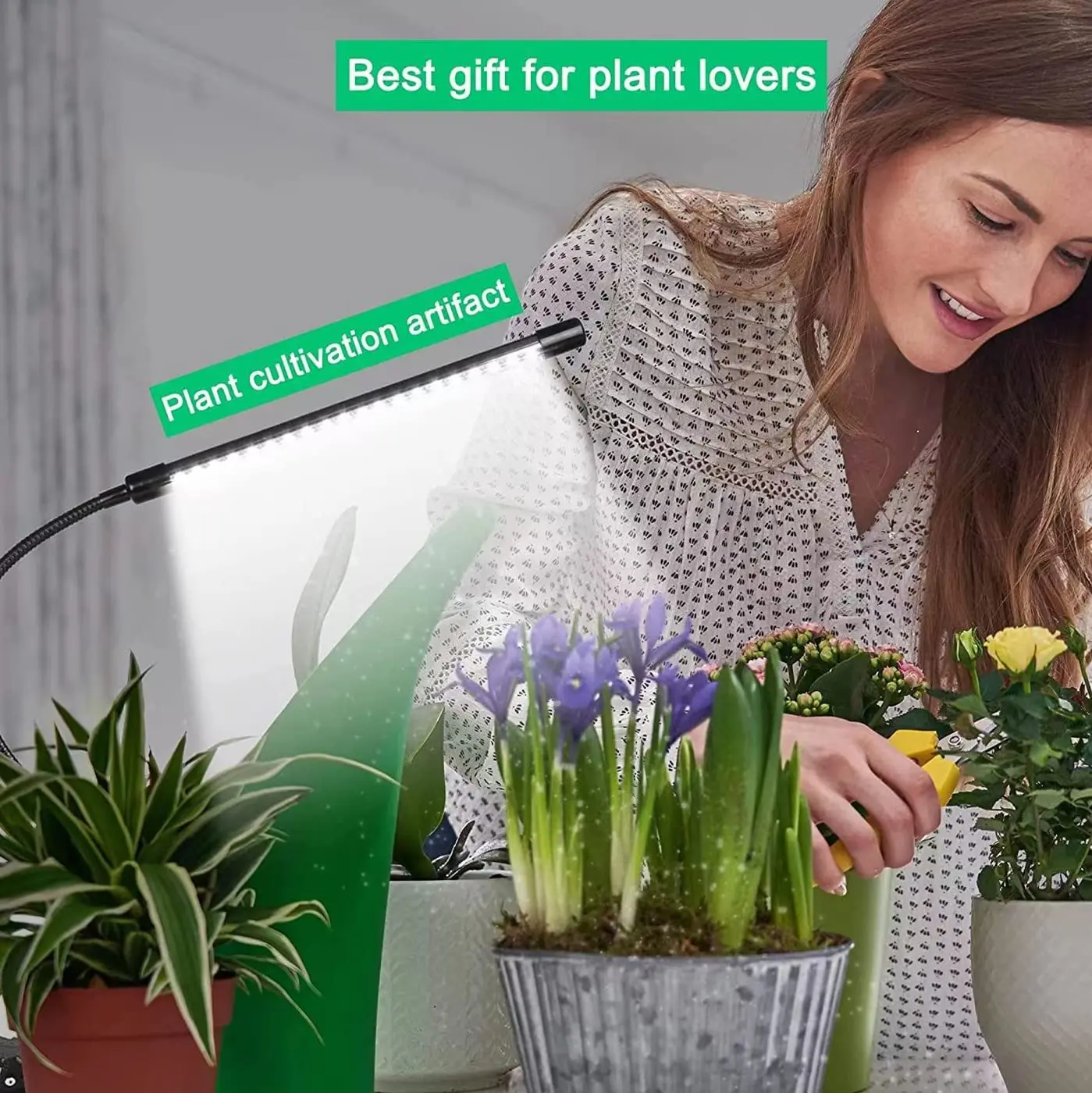 KEBINCPLED USB 5V Grow Lamp Full Spectrum Plant Lights With Control Fitolamp Lights Home Indoor Flower Seedling Clip Phyto Lamp