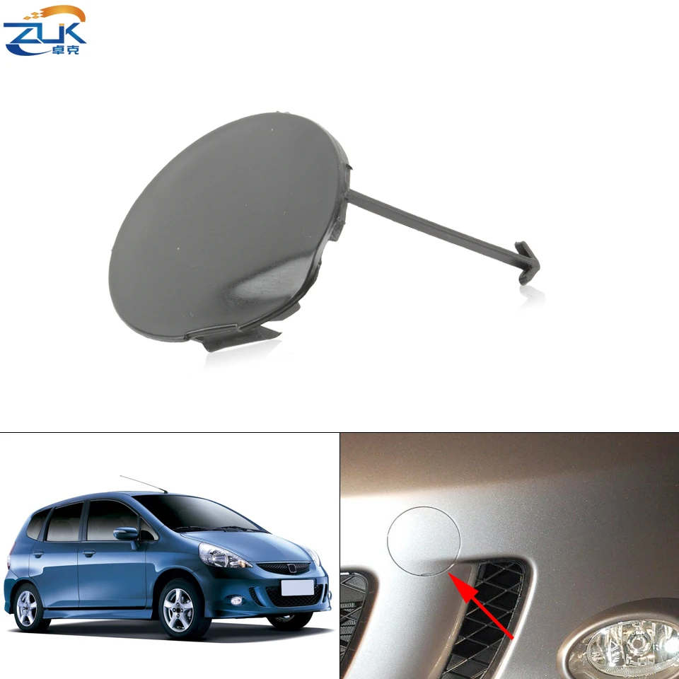 ZUK Front Bumper Towing Hook Cover For HONDA FIT JAZZ Sport 2008 GD1 GD3 OEM:71104-SAA-Z00 None Painted,car tow hook cover