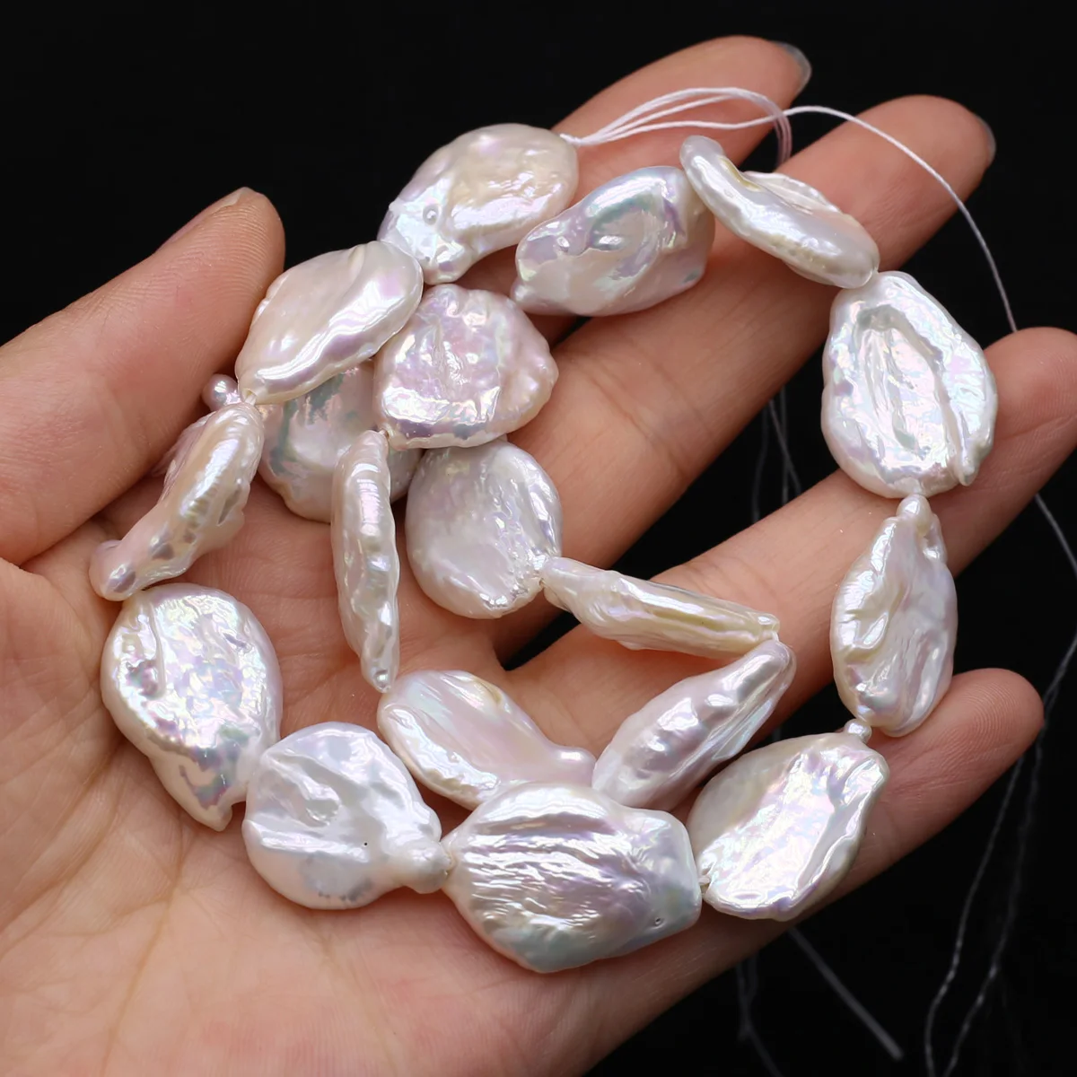 

Natural Freshwater Cultured Pearl Beads Irregular White Beads for Jewelry Making Exquisite Necklace Earrings Accessories