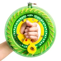 200M Kite Reel Winder Hand Grip Wheel String Flying Handle Tool Twisted Kite String Rope Line Outdoor Round Grip for Fying Kites 2