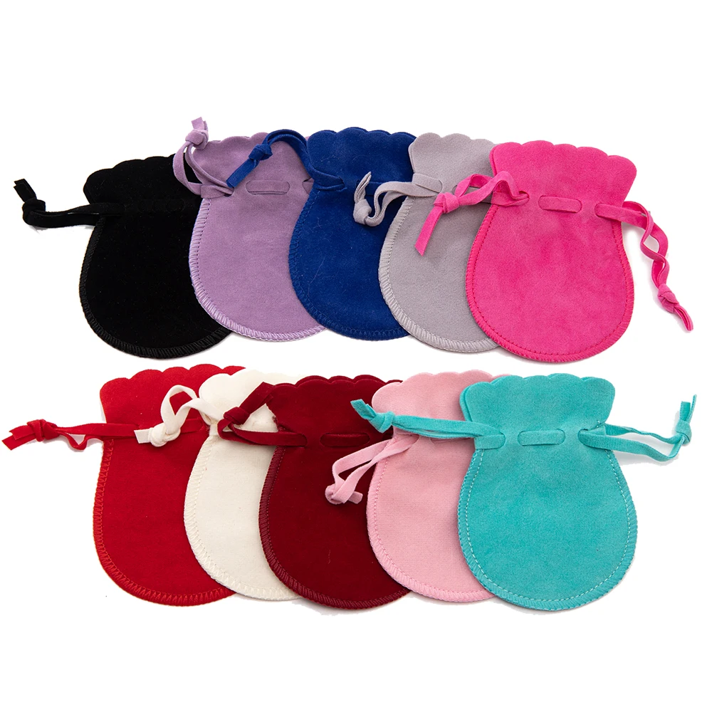 10Pcs/Lot Double Sided Velvet Drawstring Calabash Pouch Jewelry Packaging Wedding Christmas Party Display Gift Bags Multi Size cheap 100pcs lot velvet drawstring pouch bag jewelry bag christmas wedding gift bags