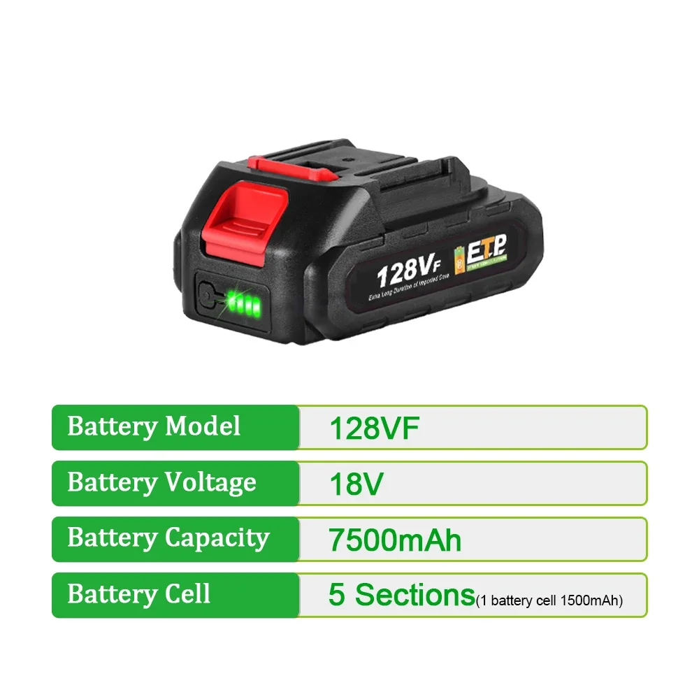 Rechargeable Li-lon battery 18V 30000mAh 15000mAh 7500mAh for Makita electric power tool lithium ion battery EU plug power tool battery rechargeable lithium batteries