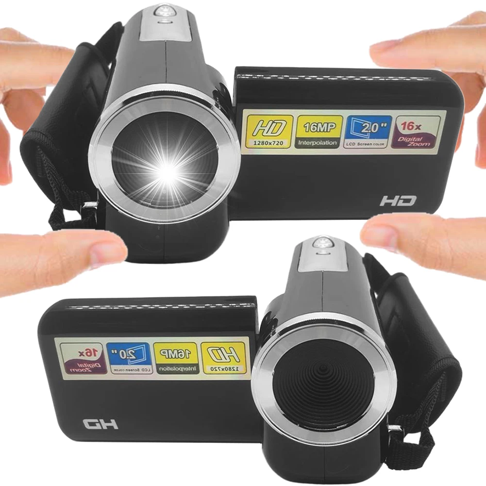 USB 케이블이 포함된 16MP 720P 휴대용 DV 캠코더 디지털 캠코더 2.0인치 TFT 컬러 스크린 학생 청소년을 위한 16X 디지털 줌