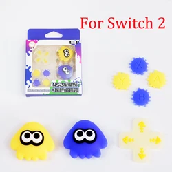 Cute Games Silicone Soft Dpad and ABXY Key Sticker Case with Joy - Con Thumb Grip Caps (C For Switch 2)