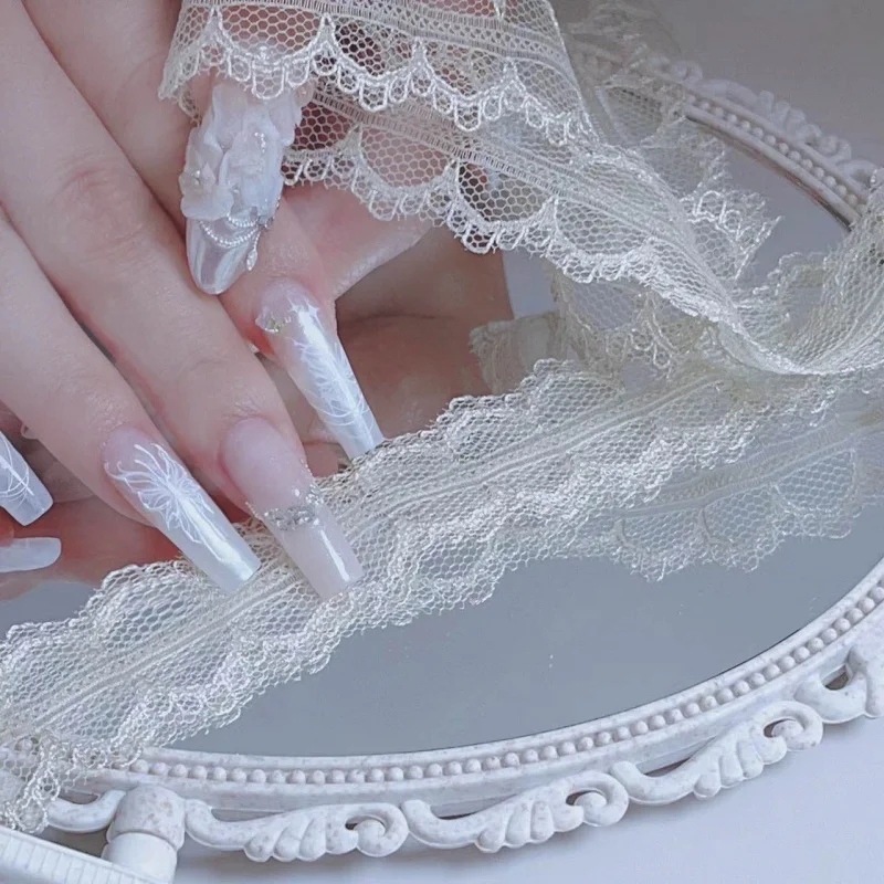 

[Meow.Sensei] Bright Crystal Nail Stickers Popular Japanese-Style Retro Nail Sticker Factory Wholesale Black and White Magic But